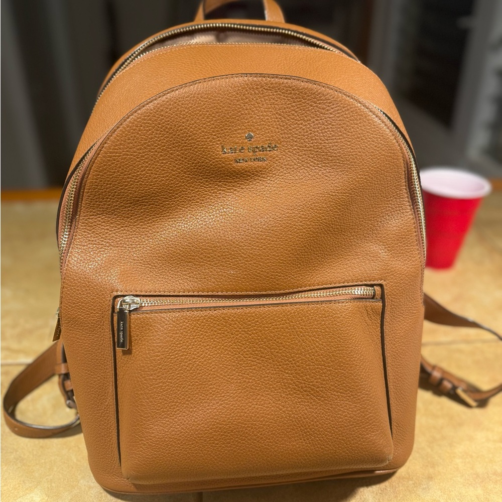 Kate Spade Tan Leather Backpack - Picture 1 of 3